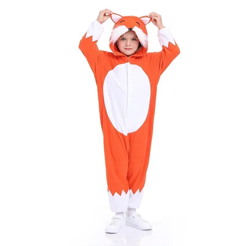 

Pajamas Kids Fox Jumpsuit Onesies Halloween Carnival Animal Outfit Fancy Dress Children Baby Cartoon Anime Costume