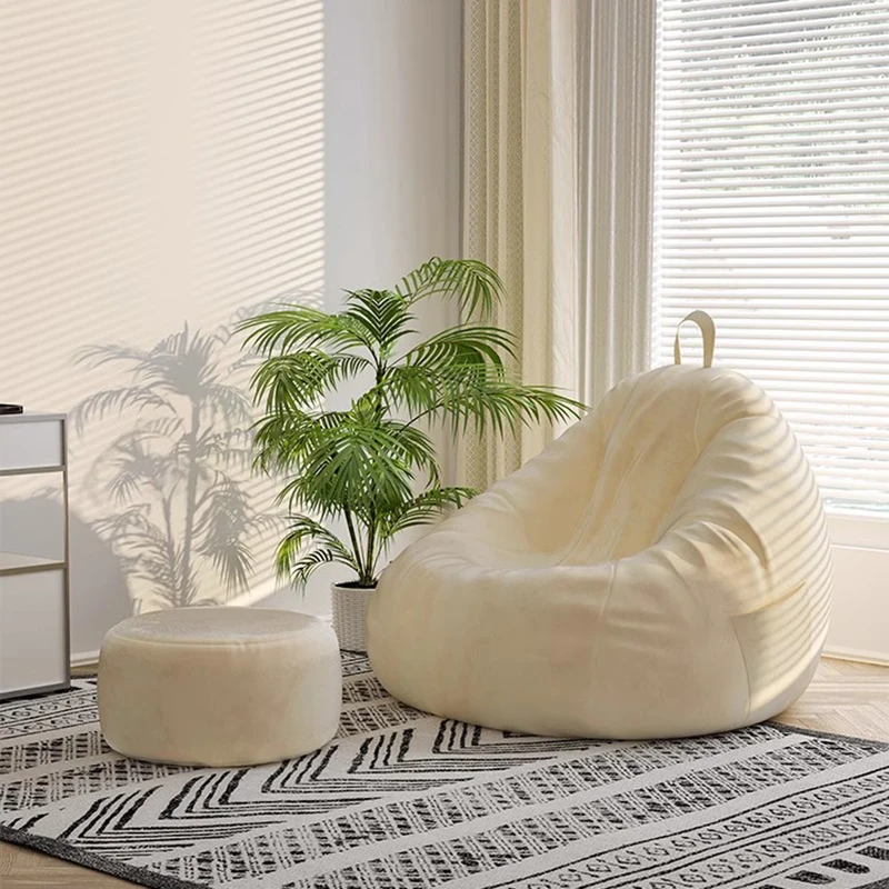 

Lazy Designers Bean Bag Sofas European Unique Inflatable Living Room Sofas Curve Japanese Divani Soggiorno Entryway Furniture