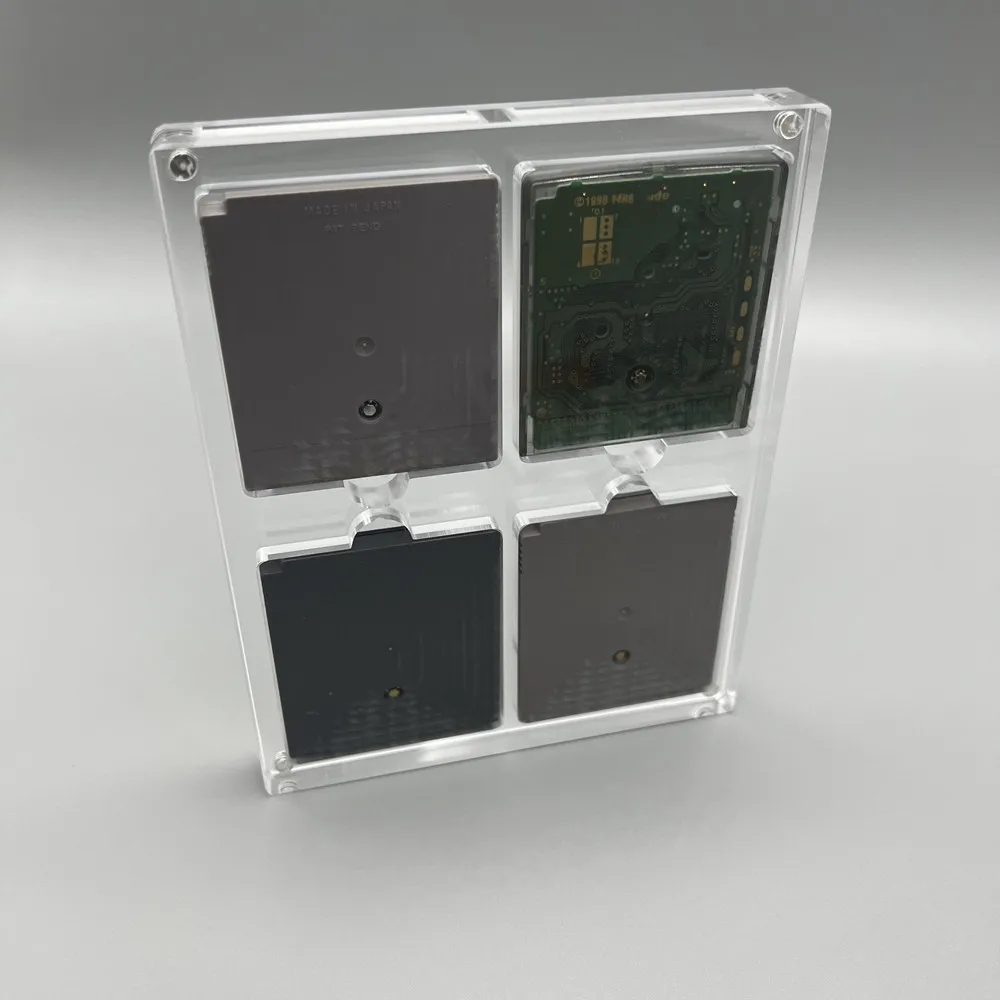 Transparency Acrylic Magnetic suction cover Games Storage Box 4 Solts Hard Shell Case for GB/GBC