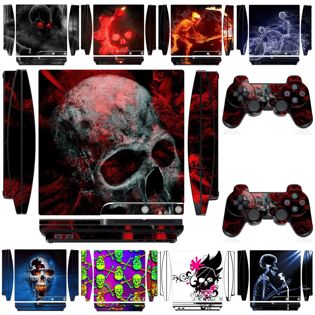 Skull 251 Vinyl Skin Sticker Protector Per Sony Ps3 Slim Playstation 3 Slim E 2 Adesivi Per Pelli Controller