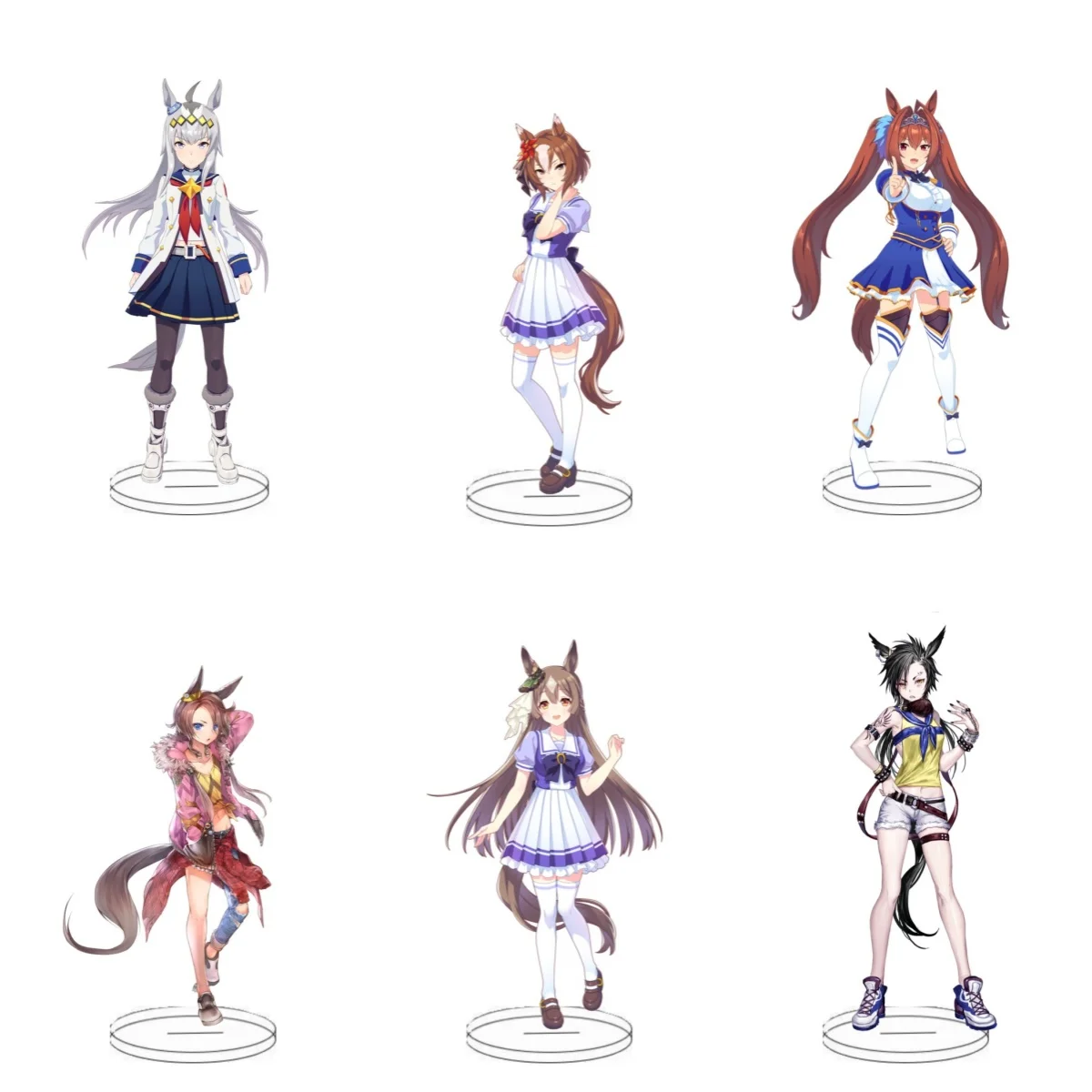 

Animation, game characters around the shape of acrylic key chain stand card development