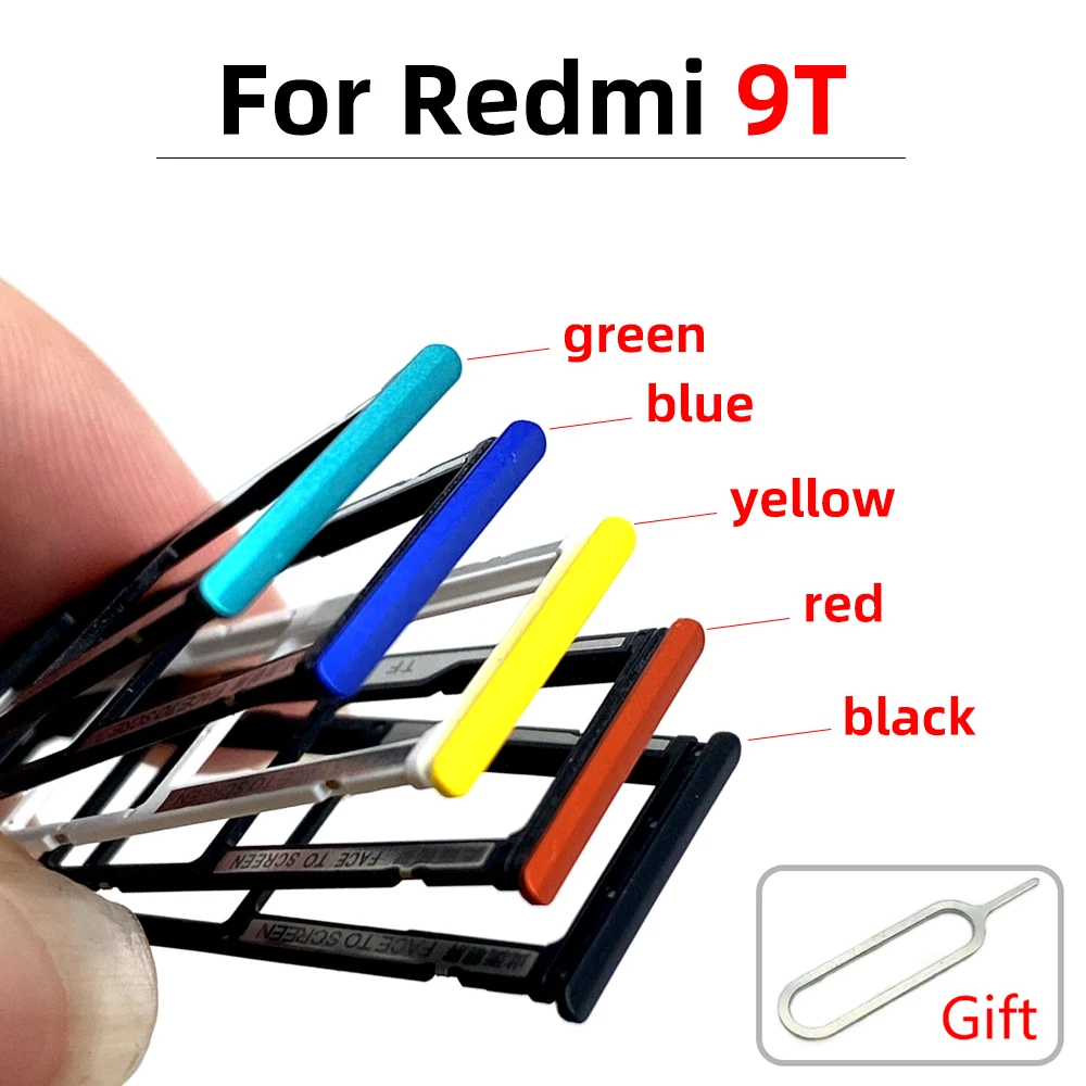 Micro Nano SIM Card Holder Tray Slot Holder Adapter Socket For Redmi 9 9T Note 9s 9 pro Mobile Phone With Pin Replacement Parts