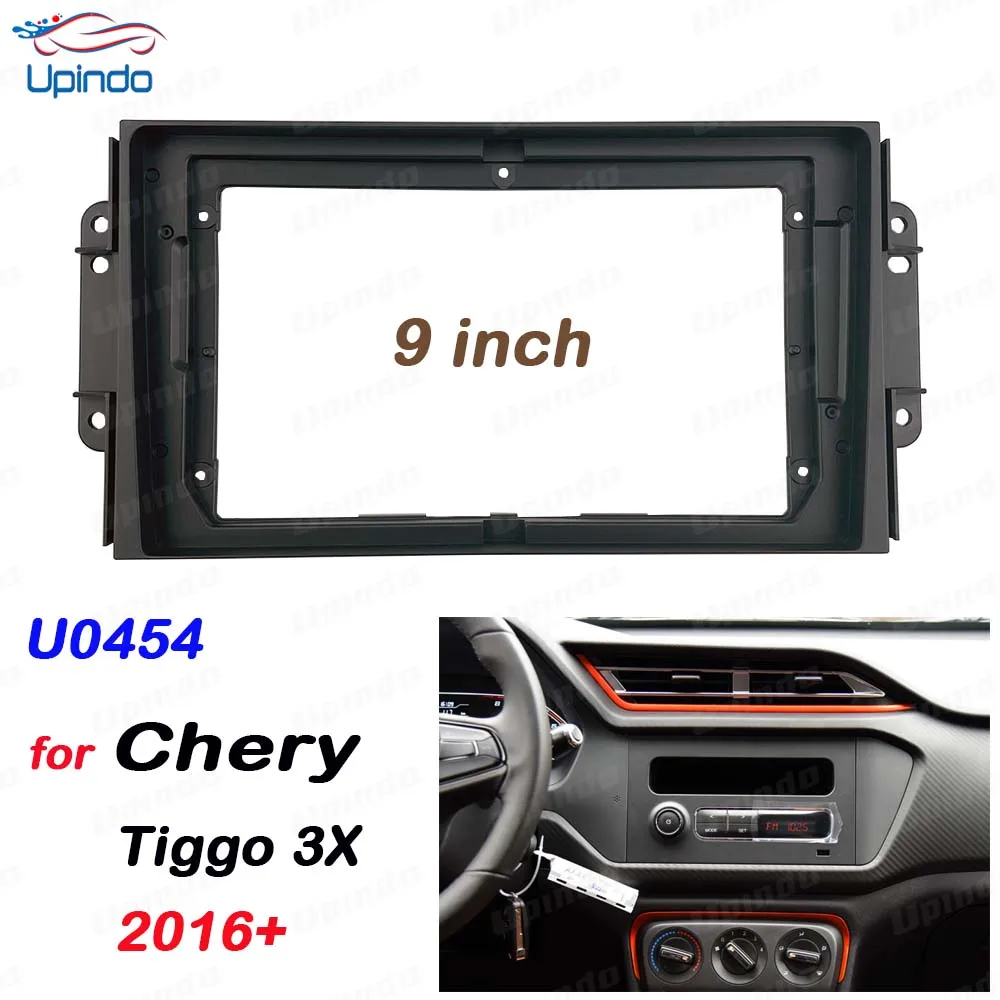 

Car Accessoires 2 Din 9 Inch Radio Fascia DVD GPS MP5 Panel Frame for Chery Tiggo 3X 2016+ Dashboard Mount Kit