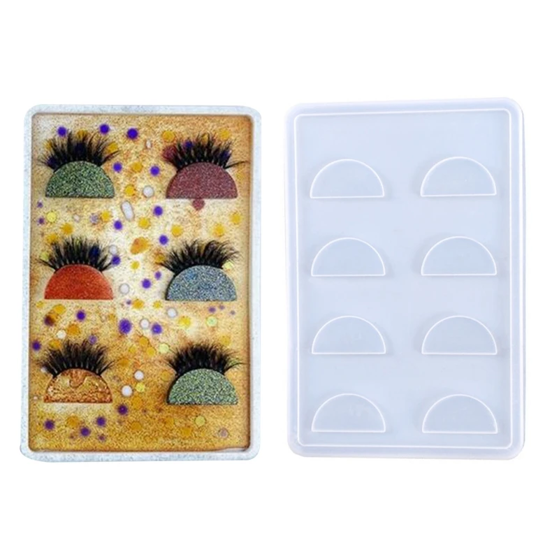 

DIY Crafts Jewelry Storage Crystal Epoxy Resin Mold Eyelash Tray Silicone Mould