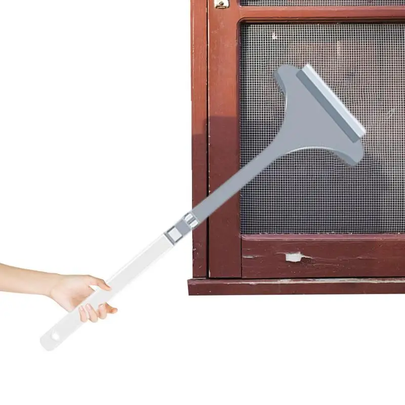 

Mesh Cleaner Brush 2 In 1 Window Cleaner Brush Glass Cleaning Scraper Mesh Cleaner Tool Wet And Dry Dual-Use Brush Washing