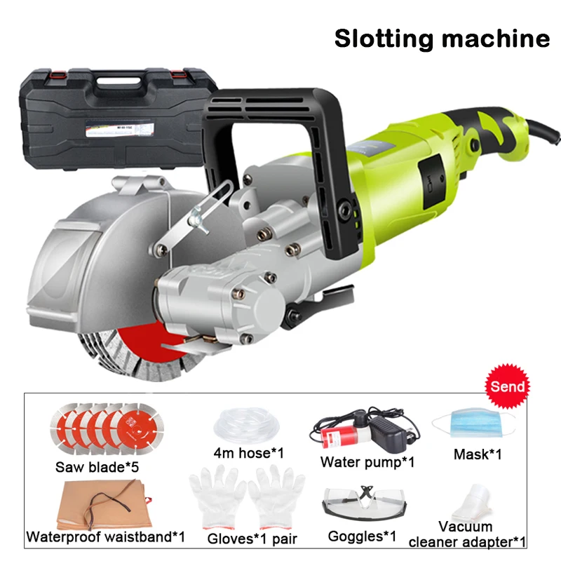 물 및 전기 공학 설치용 자동 라인 슬롯, 무진 슬롯 머신, 벽 콘크리트 절단기, 220V