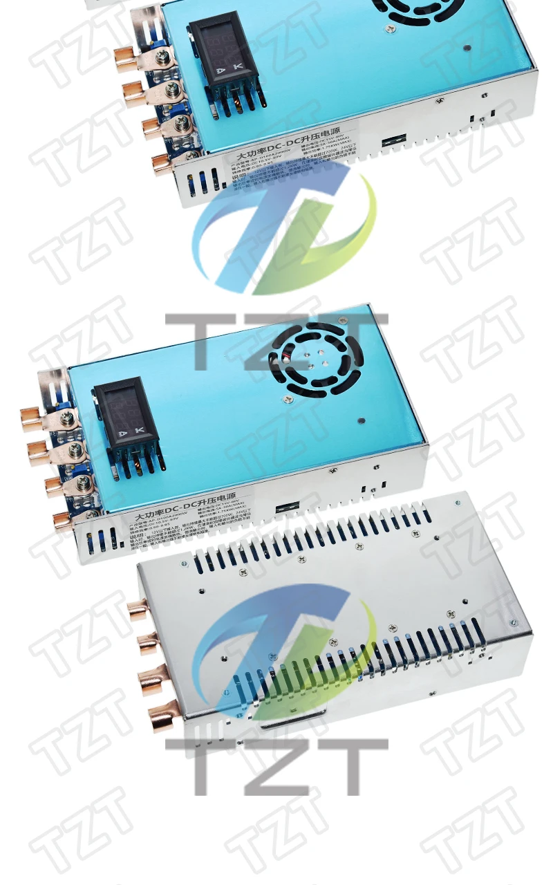 2000W 100A CC CV Ladeboost Netzteil 12-60V bis 15-80V DC-DC Step Up Boost Converter Spannungsregler mit Voltmeter – Detail 5