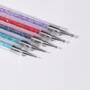 5pcs/Set 2 In 1 Dual-Ended Nail Art Liner Brushes With Crystal Handle Professional UV Gel Dotting Painting Drawing Pen DIY Tools 3