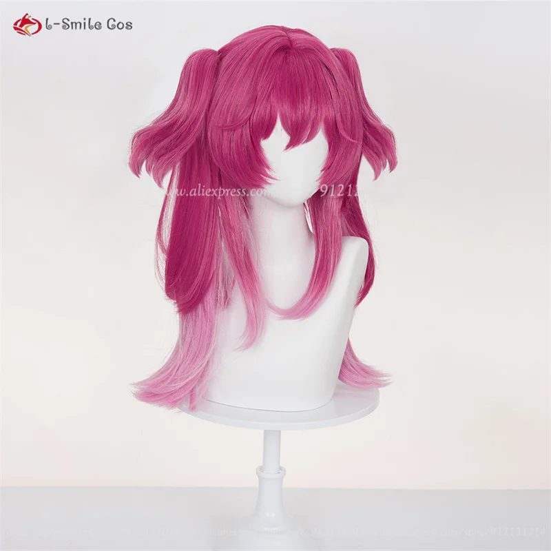 Lupa Cosplay Perücke Rosa Pink Ombre Lang Hitzebeständig Synthetik für Frauen Anime Kostüm Halloween 5