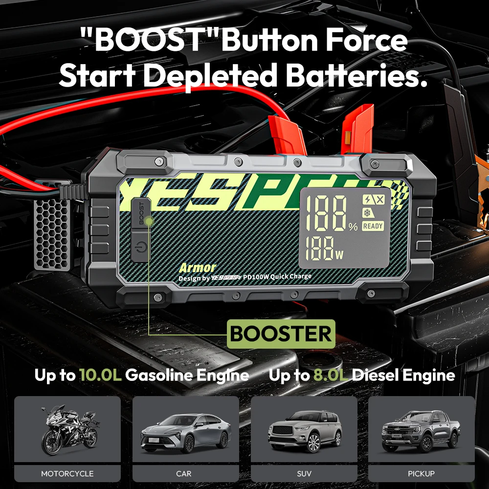 شاحن بطارية سيارة ٤٠٠٠ أمبير ١٢ فولت