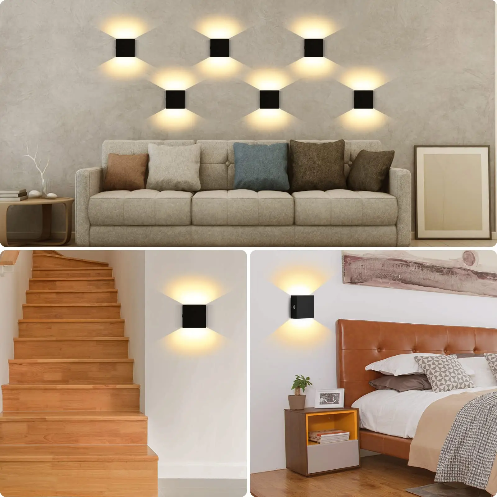LED Rechargeable Wall Light Human Body Sensor USB Cordless Wall Night Lamp for Bedside Bedroom Corridor Lights for Home motion sensor light,led light,led wall lamp,wall light