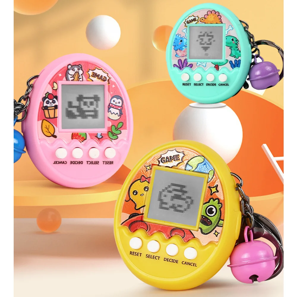 

Creative Cute Electronic Pet Game Toy 168 Pets In 1 Virtual Pet Electronic Toy Keychain Mini Handheld Game Children Keyring Gift