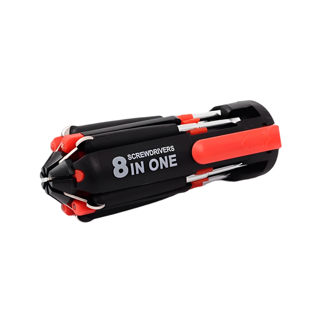 

8 In 1 Multi Screwdriver LED Flashlight Torch Battery Powered Repair Tool