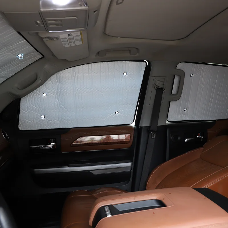 For Toyota Tundra 2007-Aluminum Foil Silver Car Front Windshield Full Window Glass Sun Protection Parasol Car Accessories