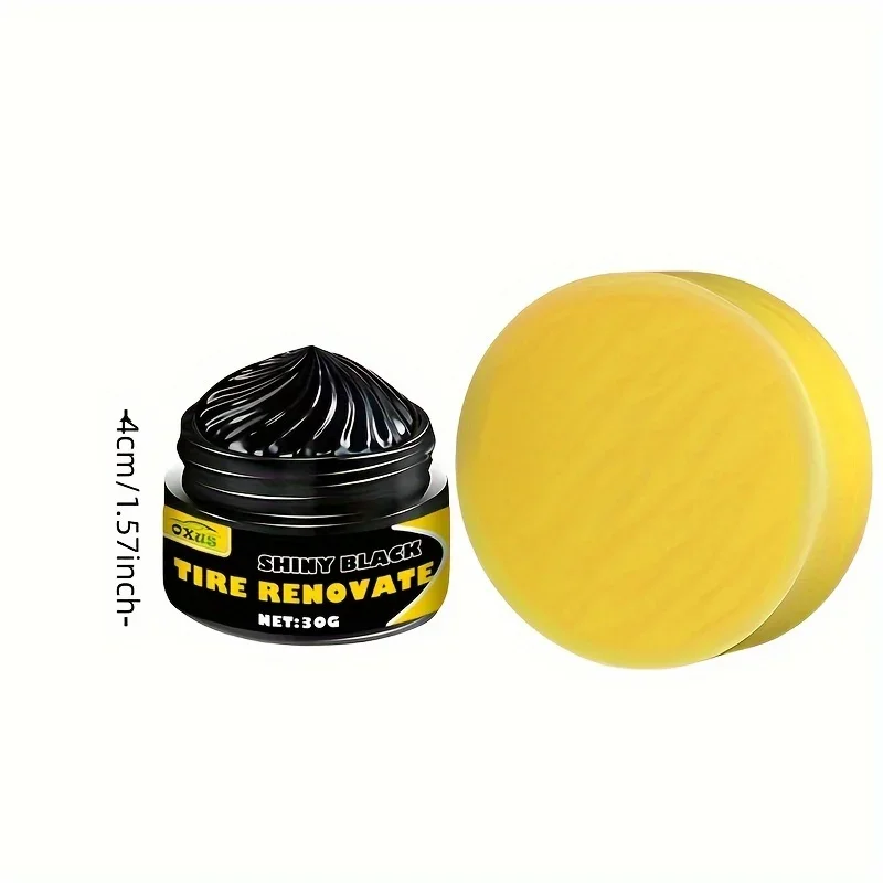 Tire Shine Wax Automobile Tire Gloss Blackening Wax 30g Tire Retreader Gloss Enhancer Anti-aging Protection