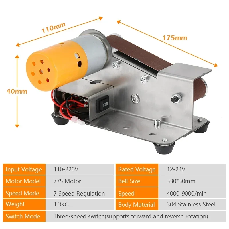 Mini Electric Belt Sander DIY Angle Blade Sharpening Machine Polishing Grinding Machine Desktop Cutter Edges Power Tool electric orbital sander,electric polisher,saw blade sharpening tool