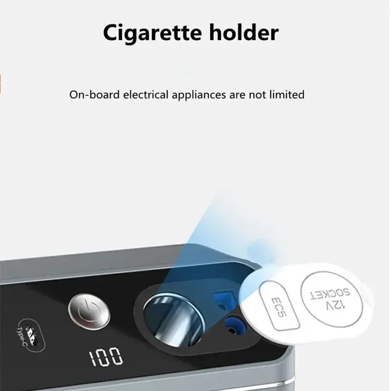 60000mAh 222Wh Jump Starter PD 60W Power Bank Charger 150W Portable Power Station Camping Car Booster Outdoor Starting Device