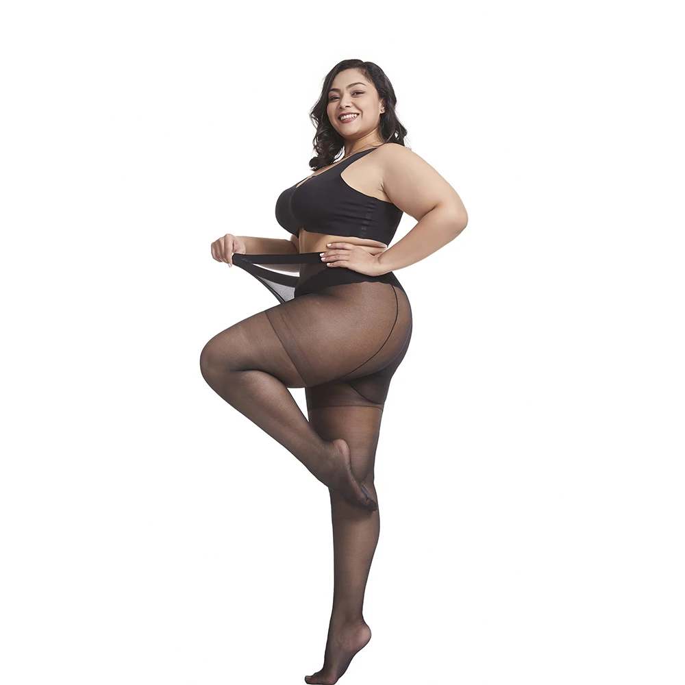 2 Teile/satz BONAS 15D XXXL Ultradünne Transparente Strumpfhosen Elastizität Strumpfhosen Königin Größe Reißfeste Nylon frauen Sexy Strümpfe – Detail 8