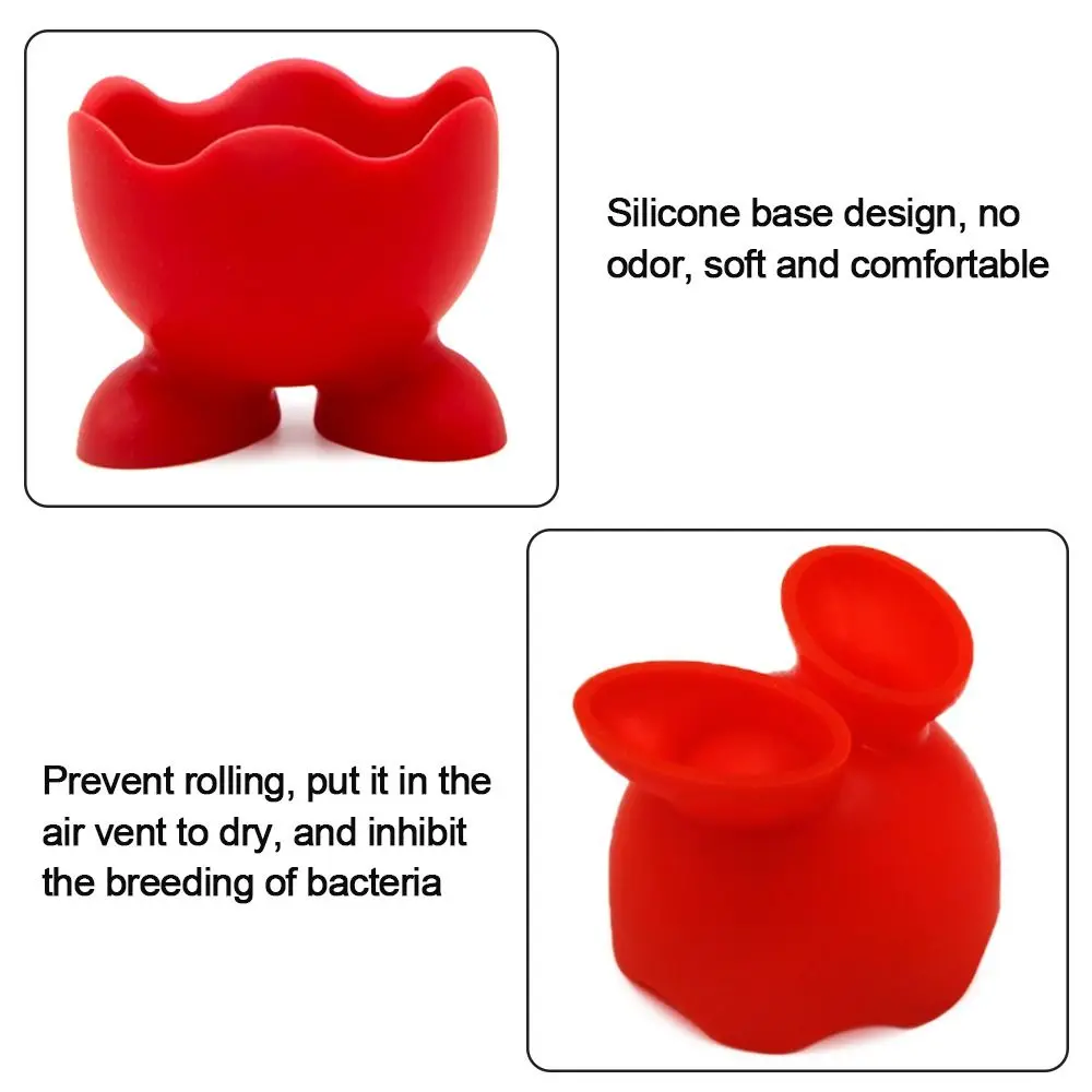 5Pcs/Set Silicone Egg Cup Holders Drying Egg Storage Rack Colorful Soft Boiled Serving Cup Bracket Tray Kitchen Tools Egg Holder