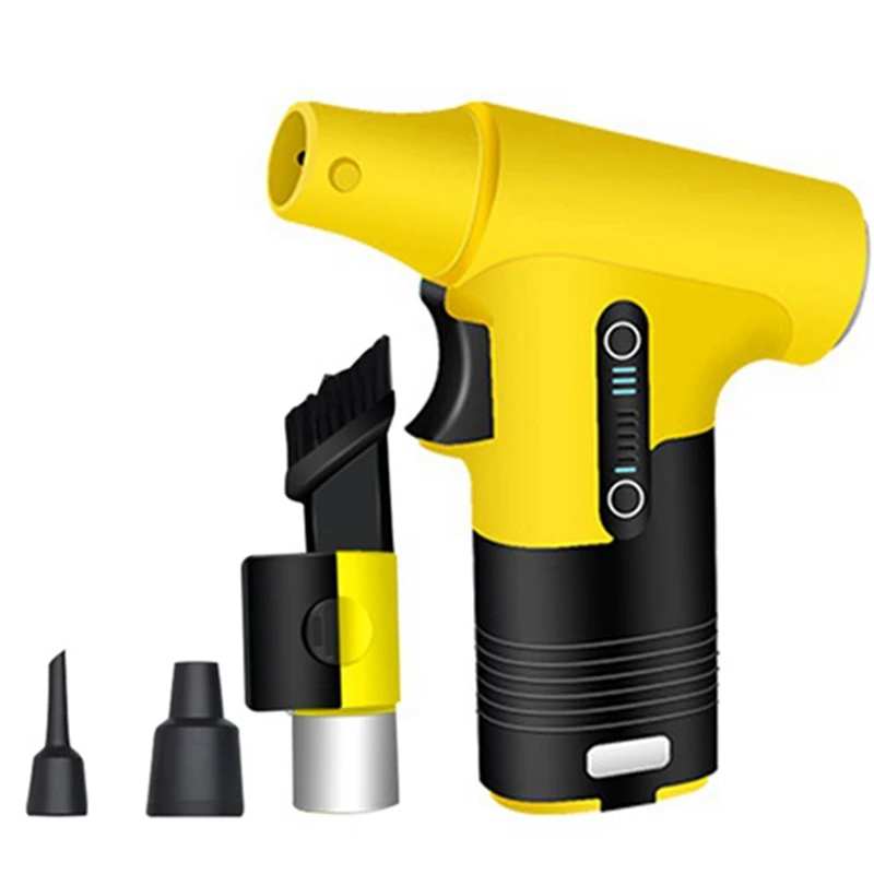 

Brushless Motor Jet Fan 120,000RPM Turbofan High Power Dust Blower Compressed Air Duster Keyboard Cleaning Tool Yellow Durable