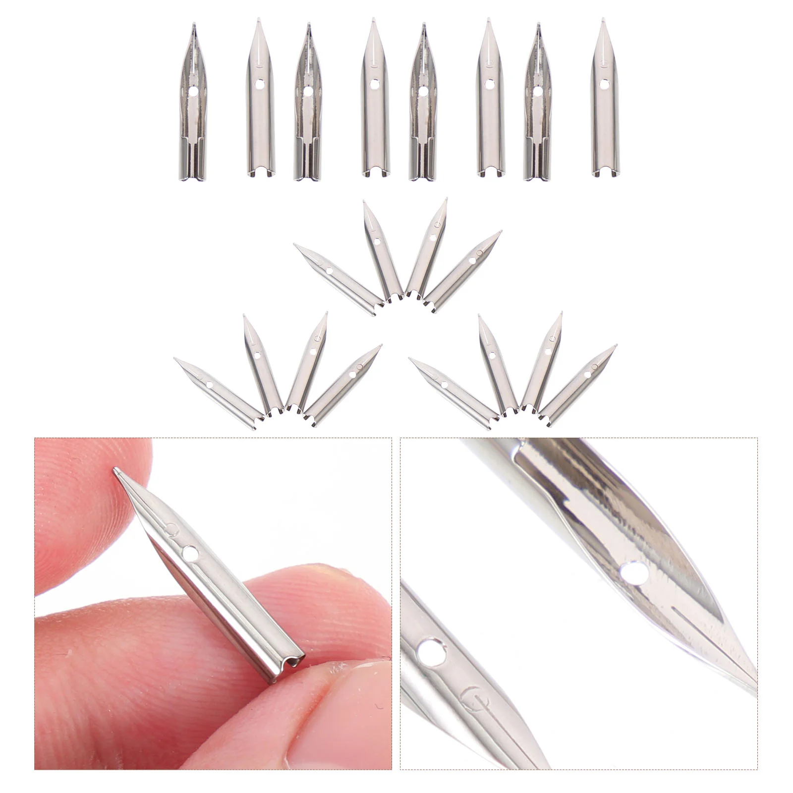 

20 Pcs Fountain Pen Spare Replacement Tips Nibs Practical Stationeries Students Original Metal