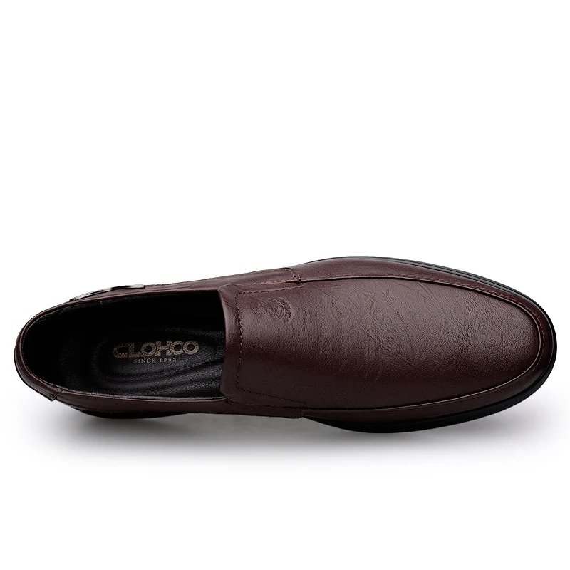 CLOHOO brand special edition two layer cowhide rubber sole handmade business casual leather shoes men