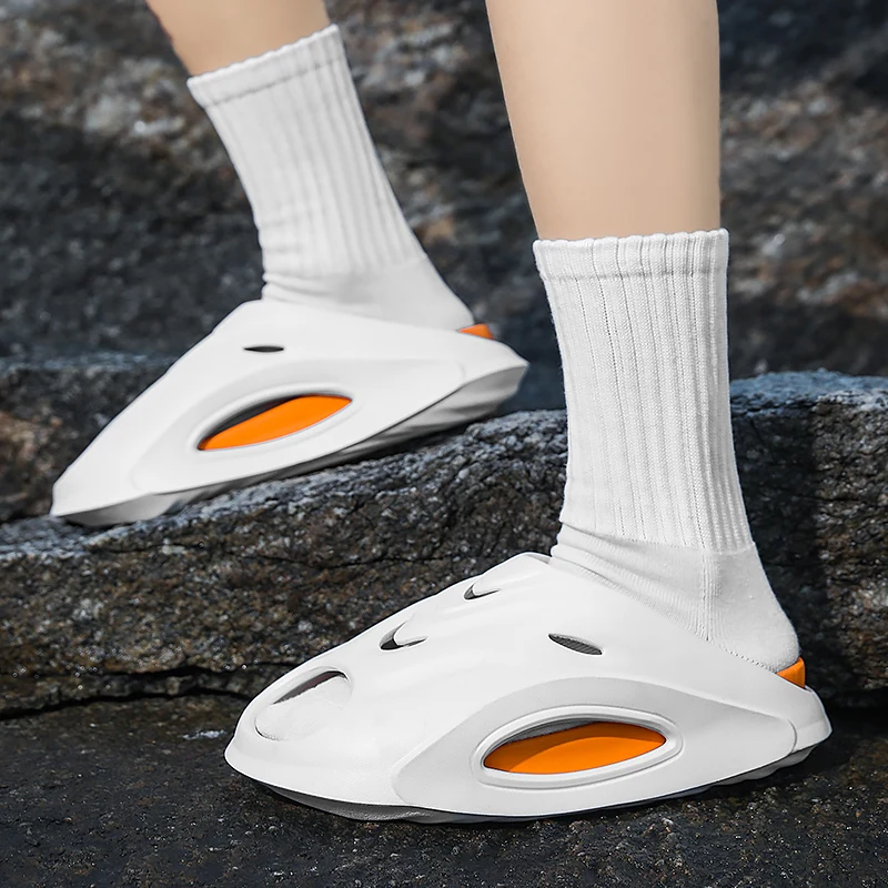 New Men's Slippers Outdoor Indoor Beach Sandals Comfortable Thick Soft Slides Men Women Casual Shoes Men Flip-flops Slippers — view 6