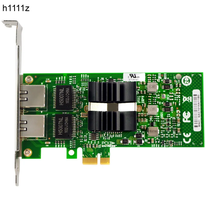Placa de Rede Pci Express 82576 eb gb Porta Dupla Pcie x1 Gigabit Ethernet 10 100 1000mbps Controlador Adaptador Lan com Fio E1g42et Novo