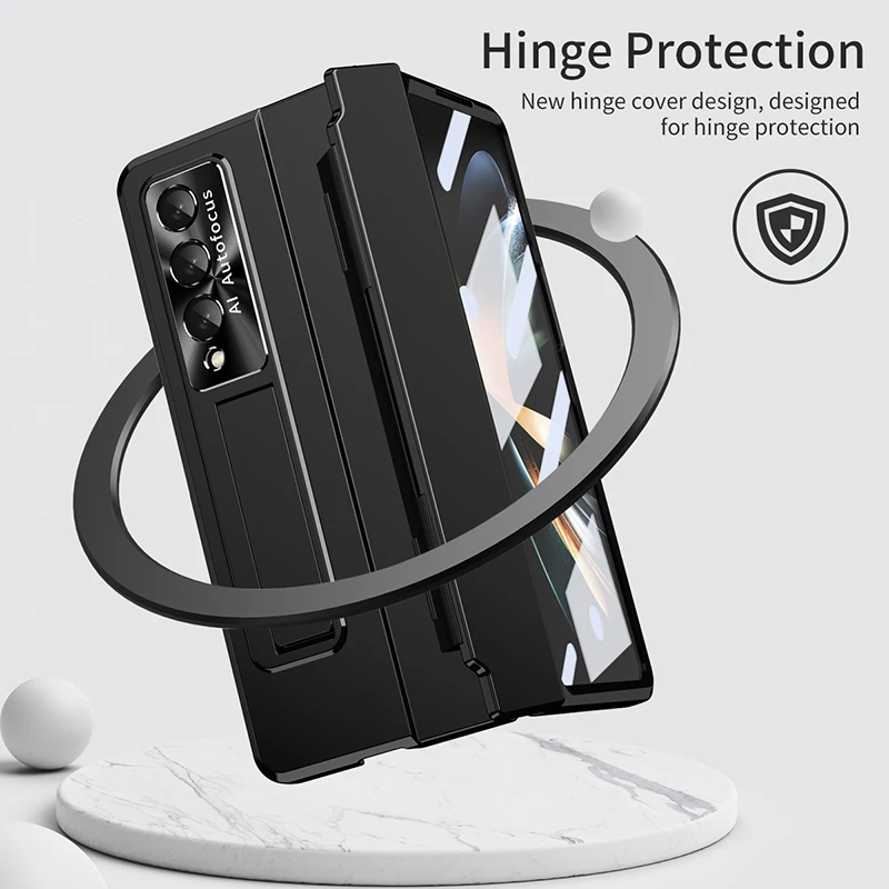 For Samsung Galaxy Z Fold 3 Fold 4 5 5G Leveling Hinge Protection Case for Galaxy Z Fold4 Fold3 Hard Phone Cover Anti-drop Case