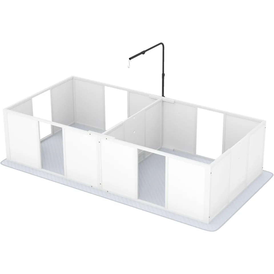 Adjustable Whelping Box for Dogs with Light Stand