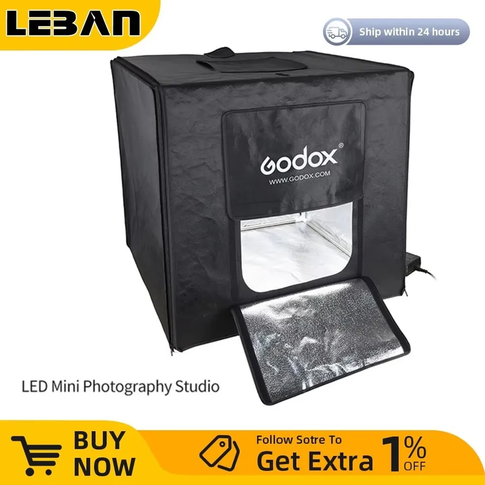 GODOX LSD60 Mini LED Fotostudio 60x60x60cm Met 2 LED Light Boards CRI 96+