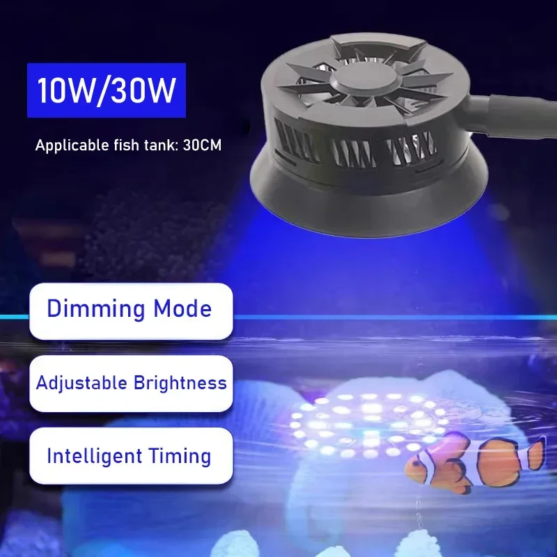 Lámpara De Limpieza UVC Para Acuario - Sumergible, Con Temporizador, Enchufe UE 220V, Elimina Microorganismos