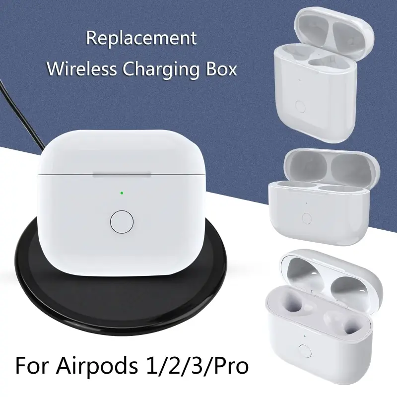 Wireless Charging Case Replacement Box For Airpods 1 3 Earphone Battery Charger Pairing Pop-ups Windows - Protective Sleeve - AliExpress