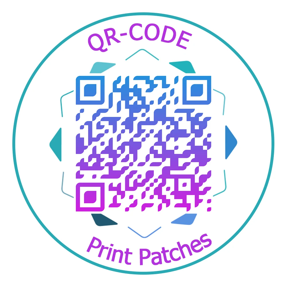 맞춤형 QR 코드 패치, 프린트 패치, 다리미 패치, 벨크로 패치, 바느질 패치, 개성 로고 배지, DIY 아플리케