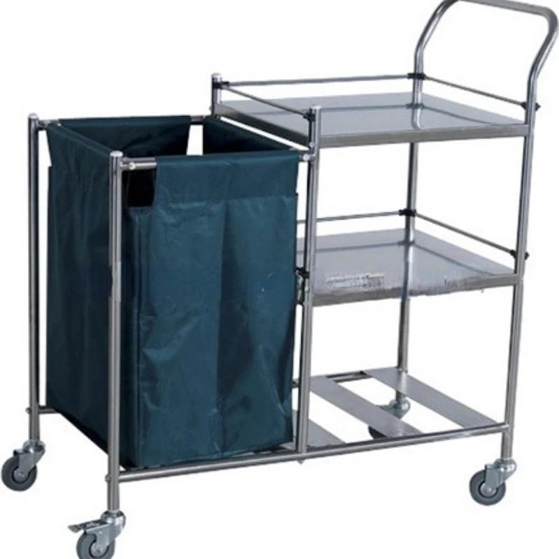 

Medical waste bin garbage dressing trolley with nylon bag