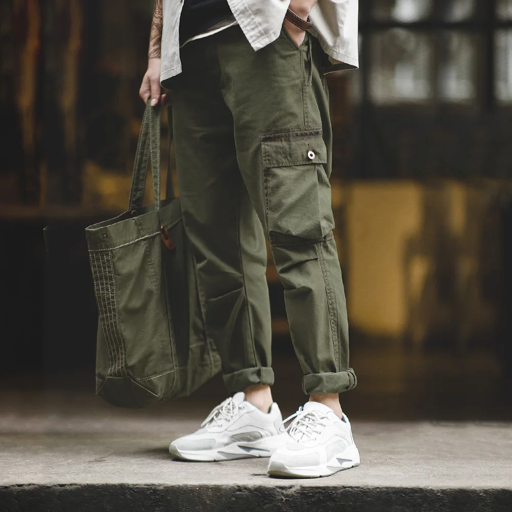 【U LAN】Teed Color Matching Military Cargo Training Pants 8235-03-front-resonderfr-cargo