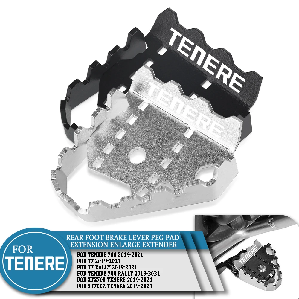 

Motorcycle Rear Brake Pedal Extension Step Tip Plate Enlarge Peg Pad Extender For Yamaha Tenere 700 Rally XT700Z 2019 2020 2021