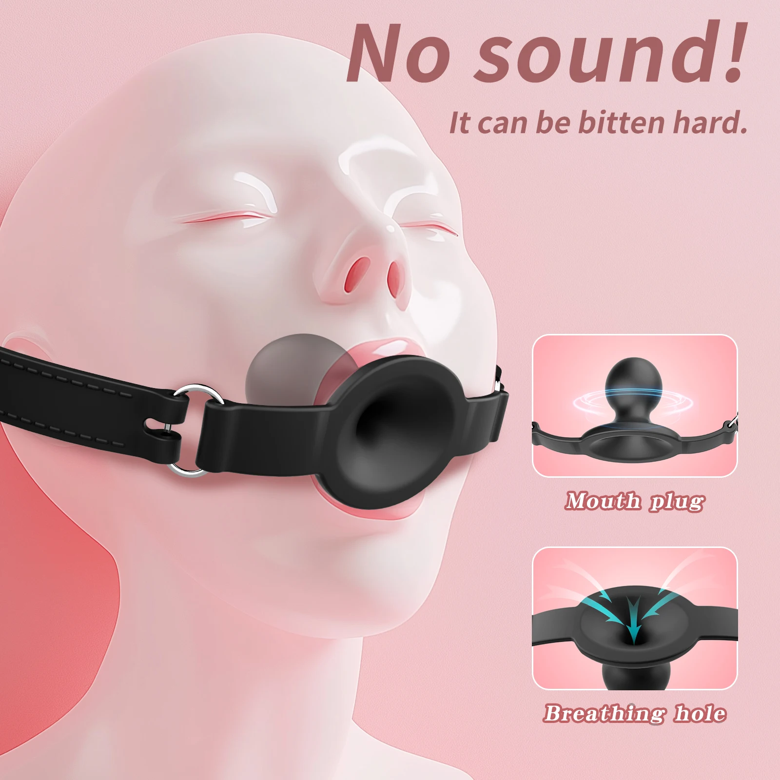 New Silicone Mouth Gags BDSM Breathable Ball Gag Adjustable Belt Mouth Adult Games Erotic Sex Toys For Couple Role Play Sexyshop