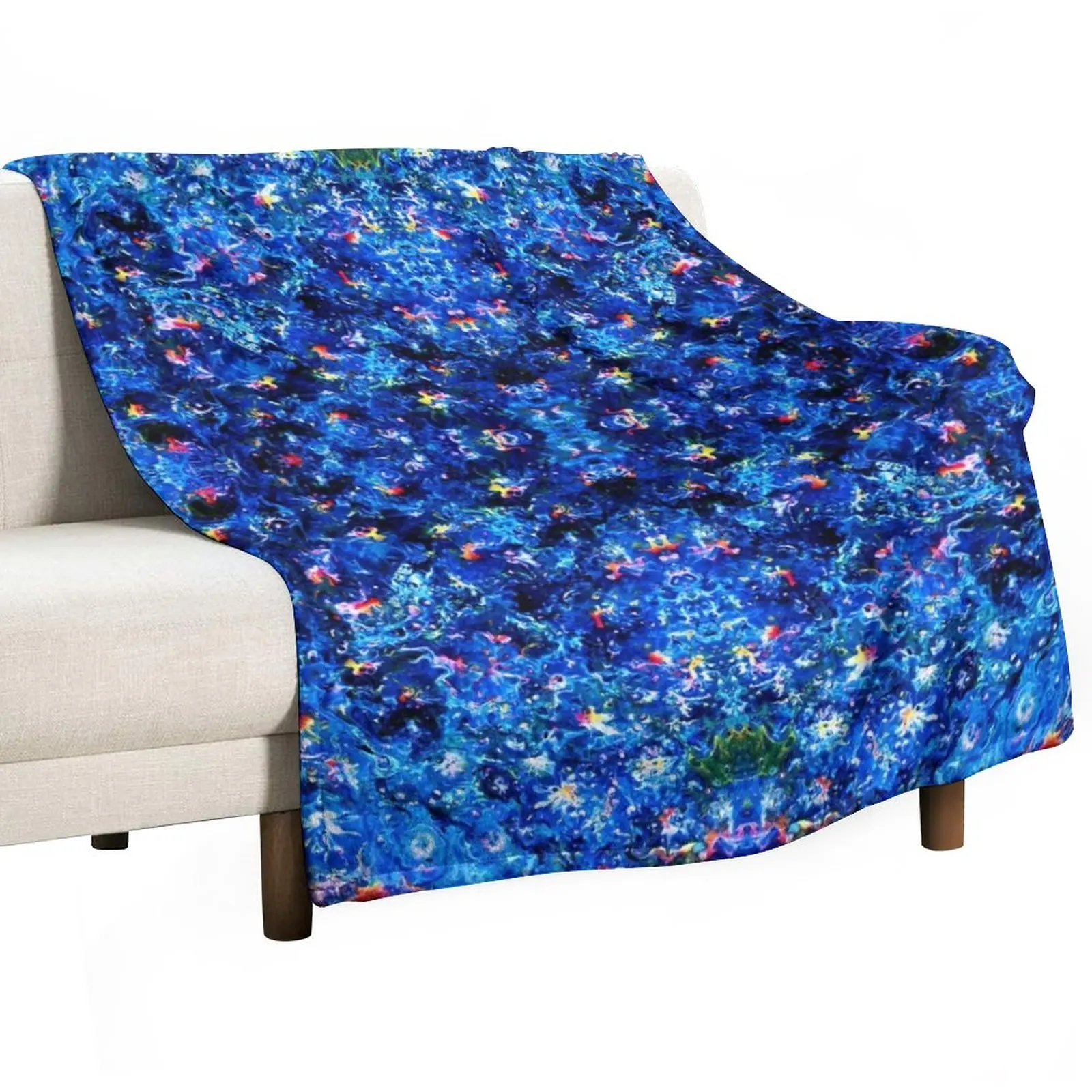 

aquatic galaxy Throw Blanket Retro Blankets Soft Plaid Picnic Blanket Kid'S Blanket