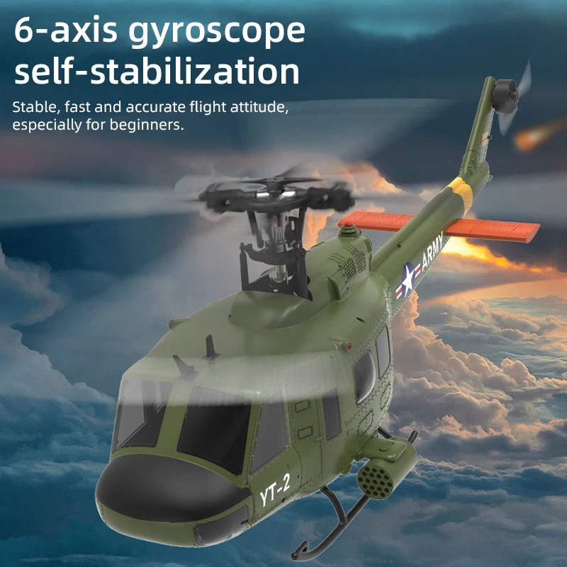 YUXIANG F07 RCヘリコプター 1:34 UH-1 ヒューイ スケール 2.4G 6CH