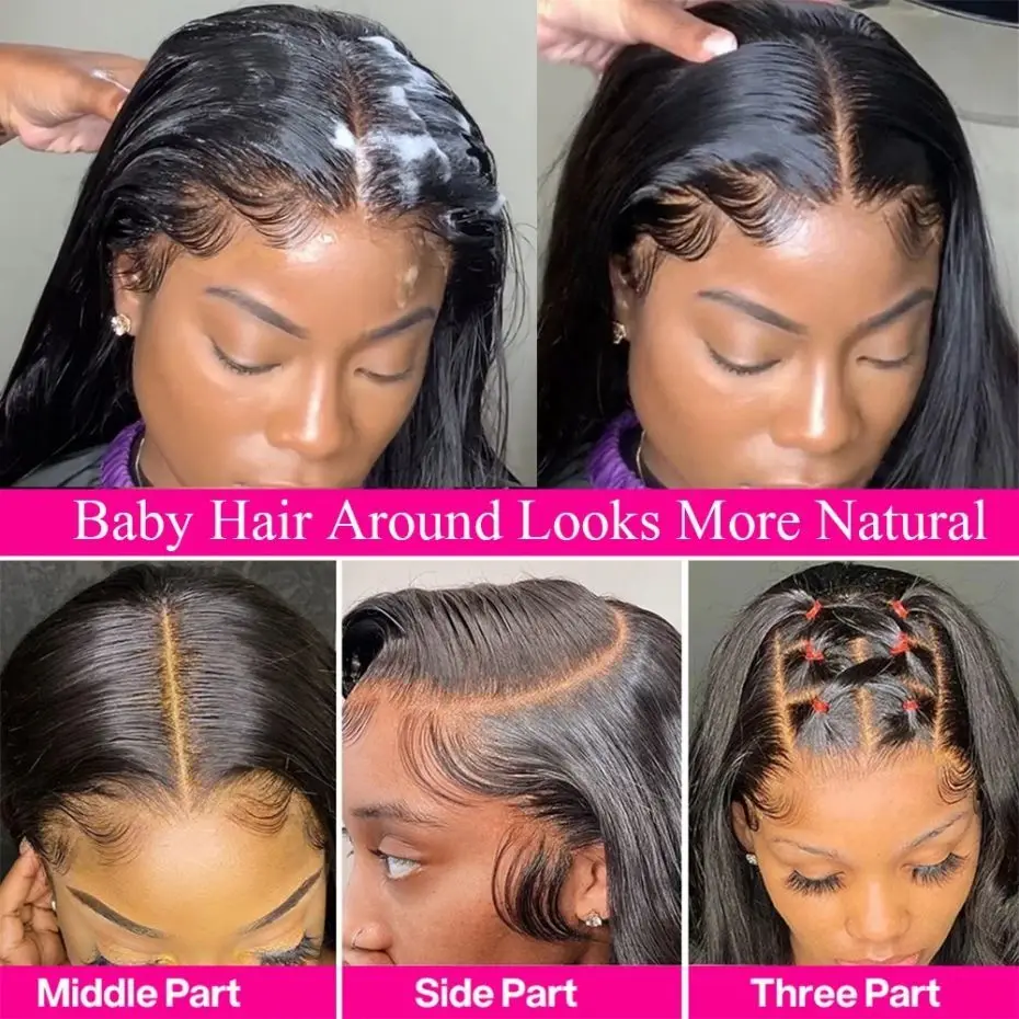 360 Full Lace Wigs Brazilian Glueless Ready Go Bone Straight Human Hair Wig Transparent 13X4 13X6 Lace Frontal Wig For Women
