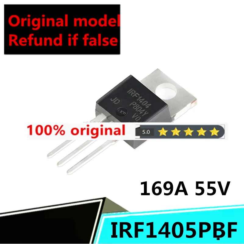 

brand 10PCS original genuine IRF1405PBF IRF1405 TO-220 N-channel 55V/169A in-line MOSFET
