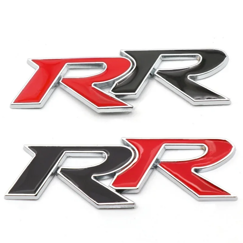 3D 금속 RR 로고 자동차 전면 그릴 후면 트렁크 엠블럼 배지 데칼 혼다 시빅 Mugen Accord Crv City Hrv 스티커 액세서리