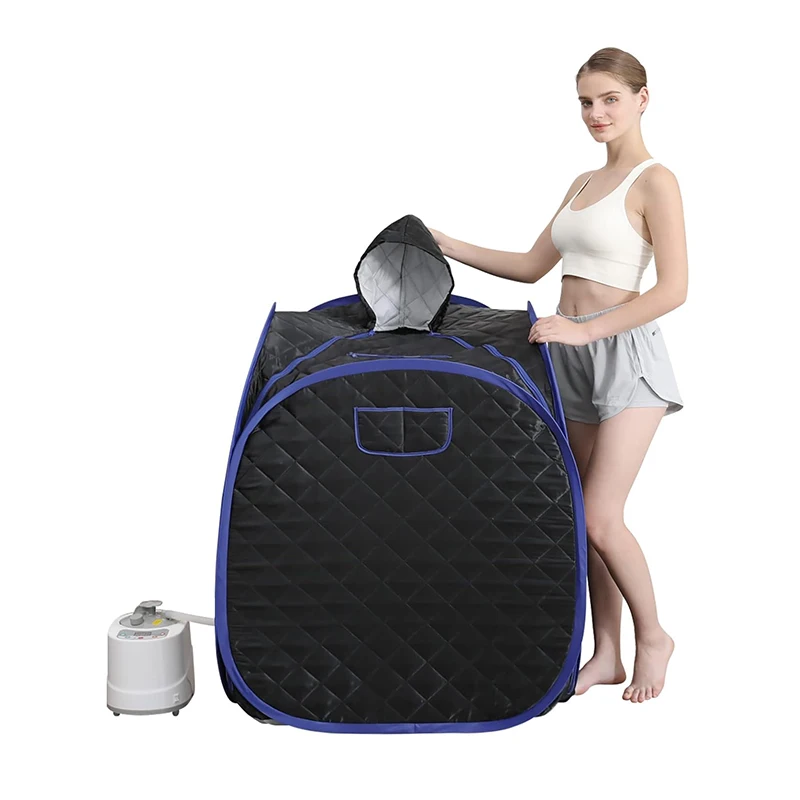 Portable Sauna Kit, one Person Full Body at Home Spa Hat Tent, Include 2L Steamer with Remote Control for Detox
