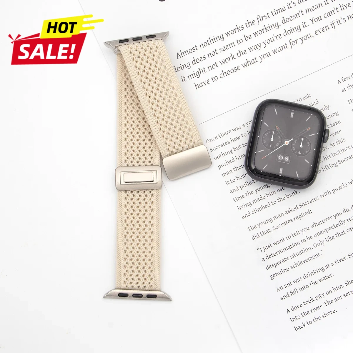 Breathable Braided Nylon Magnetic Watch Strap