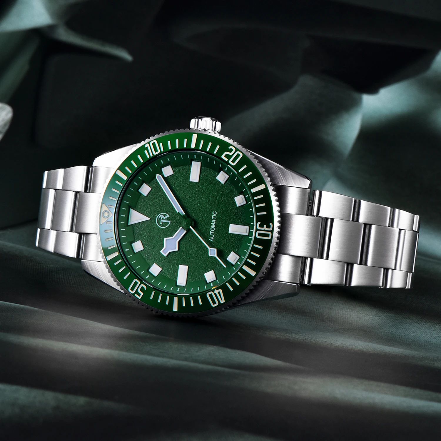 RollsTimi Diving Men's Watches NH35A Automatic Watch For Men Luxury Mechanical Wristwatches Waterproof AR Sapphire Ceramic Clock