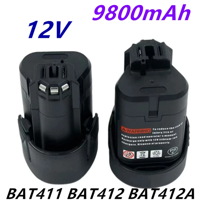 9.8 Ah 10,8V 12V Li-Ion Akku ersetzen für BOSCH cordless Elektrische bohrer  schraubendreher BAT411