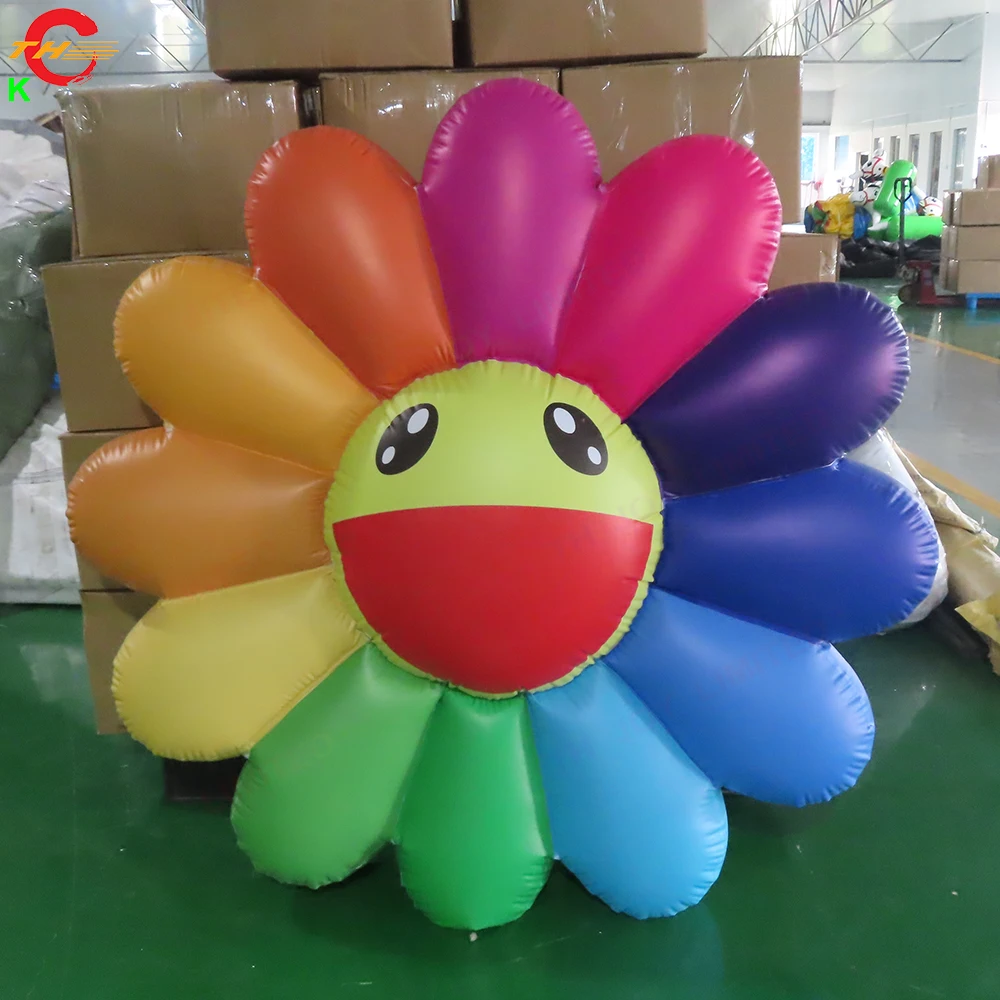 

Free Shipping 3m Dia Giant Inflatable Sunflower Balloon Model Wedding Stage Decoration Backdrop Colorful Flowers for Sale