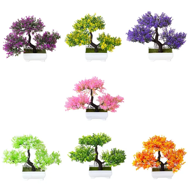 Artificial Plants Potted Bonsai Small Tree Pot Fake Plant Potted Flower Garden Arrangement Ornaments Room Home Table Decoration 2 Artificial Plants Potted Bonsai Small Tree Pot Fake Plant Potted Flower Garden Arrangement Ornaments Room Home Table Decoration 2