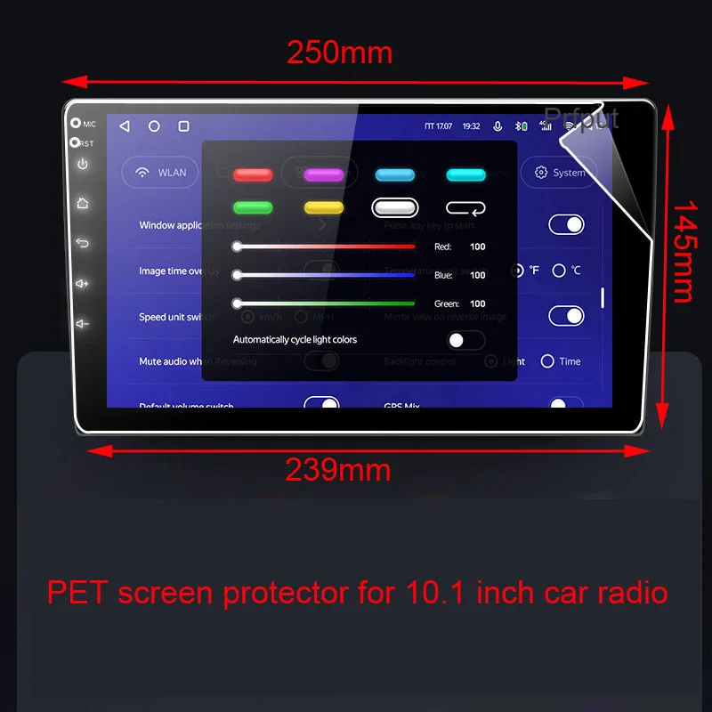 9" 10.1" INCH PET Screen protector Film for TEYES CC2 CC2L Spro 2 DIN GPS Car Radio Multimedia Player Navigation